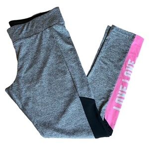 PAPAYA Pink & Gray Leggings Large
